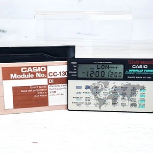 Casio CC-130U Tamaño Tarjeta de Crédito Hora Mundial Convertidor de Moneda Alarma Calculadora - Imagen 1 de 9