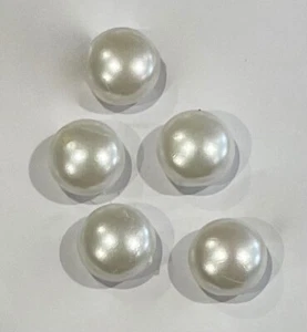 10 Pearly White Buttons 12mm Grooved Shank C46-41 AUSSIE SELLER - Picture 1 of 5