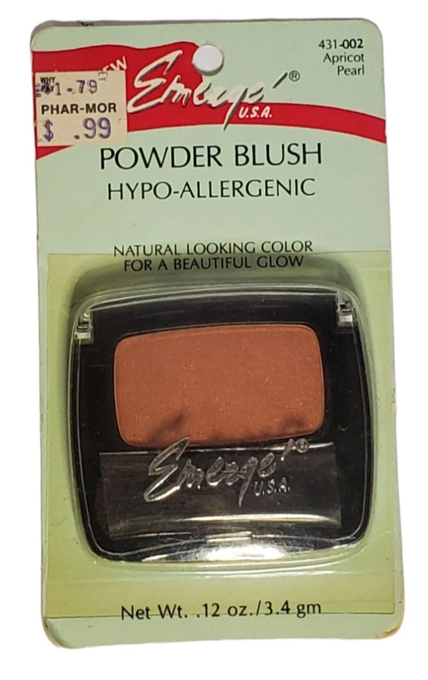 Винтажный Emerge порошок румяна абрикос жемчуг 431-002.12 унций 3,4 г новый из старых запасов - Изображение 1 из 4