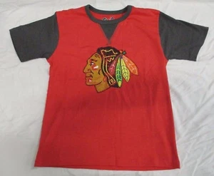 Chicago Blackhawks NHL majestätisches zweifarbiges Damen-T-Shirt Größe Large - Bild 1 von 1