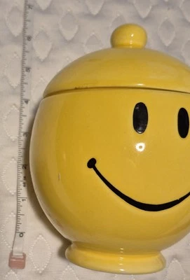 Taza Telefora Smiley Face vintage años 80 con tapa Foto 1 de 4