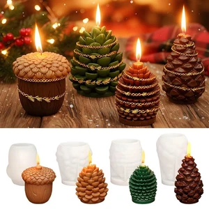 Intricate Diy Candle Making Mold Pine Cone Candle Mold Christmas Candle Mold - Picture 1 of 15