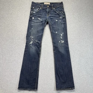 Big Star Sophie Distressed Jeans Women’s 27R Medium Wash Bootcut Y2K Denim - Picture 1 of 21