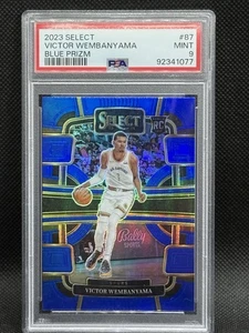 Victor Wembanyama RC 2023 Panini Select #87 Blue Prizm Rookie PSA 9 MINT Spurs - Bild 1 von 1
