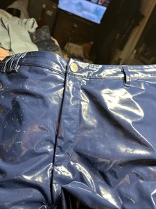 Nuevo con etiquetas Adidas Ivy Park Beyoncé Pantalones Azul Látex Talla L Ajuste Ajustado Pvc - Imagen 1 de 17