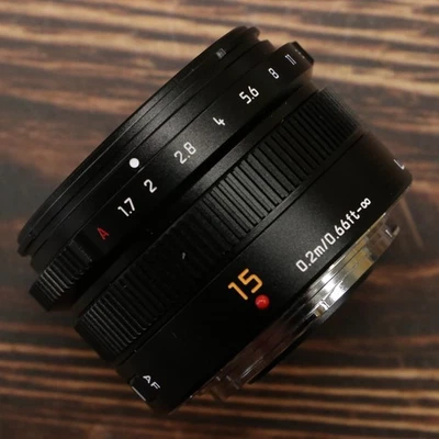 PANASONIC LEICA DG SUMMILUX 15mm F1.7 ASPH. Lens H-X015-K [Excellent+5] #6506 - Image 1 of 4
