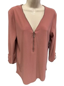 Love scarlet Romantic Rose 3/4 Sleeve Top Women’s Size Medium NWT - Picture 1 of 7