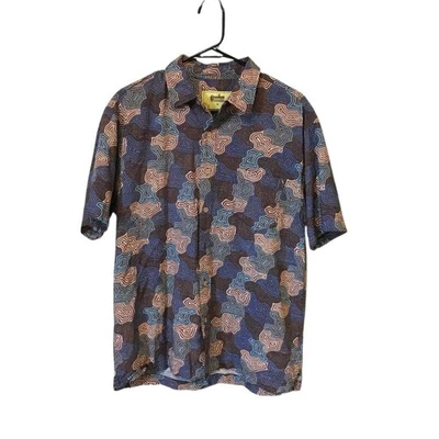 Camisa Bambú Sueño Estampado Abstracto Hombre M Bambú Fibra Algodón Manga Corta Foto 1 de 4