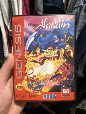 Disney's Aladdin (Sega Genesis, 1993) - TESTED, COMPLETE  - Image 1 of 3