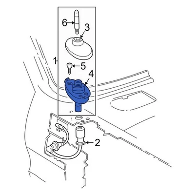 For Ford E-350 Super Duty 05-07 Ford Lower Radio Antenna Base Bracket Foto 1 de 2