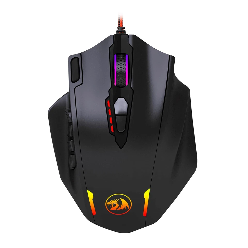 M908 12400 DPI Impact MMO Gaming Mouse w/ 18 Programmable Buttons, Weight Tun... - Image 1 of 4