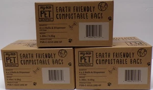 Lot of 12 My Eco Pet Dog Poop Bags + Dispenser Compostable Strong 30 Bags Each - Picture 1 of 11