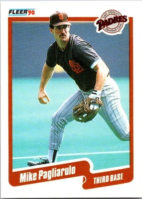 1990 Fleer #163b Mike Pagliarulo - Image 1 of 2