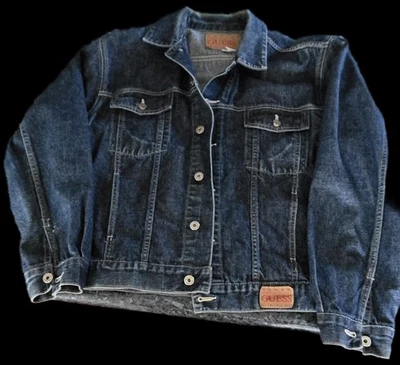 Vintage Guess Jeans Jacket  80s-90s Blue Jean Denim Size M - Image 1 of 4
