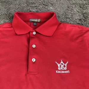 Peter Millar Summer Comfort Polo Shirt Kingsbarns Golf Scotland Men Size S Red - Picture 1 of 7