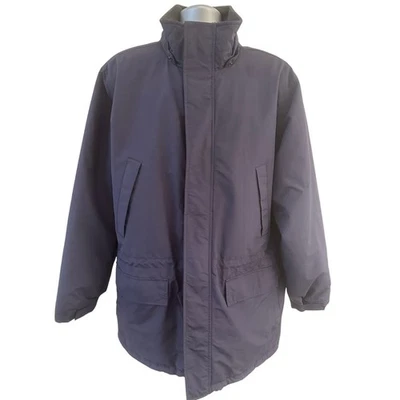 Lands' End Men's Large Aircore-200 Navy Fleece Lined Insulated Long Winter Coat - Image 1 of 4