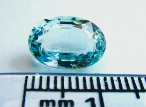 Beautiful Brazilian, 11x8 mm Oval Shape 3.24 Carat Aquamarine, Loose Stone - Picture 1 of 9