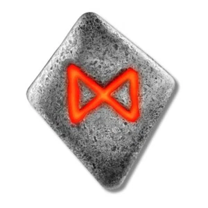 2023 Germania Runes Dagaz 1oz Silver Ennobled Cast Bar - Picture 1 of 10