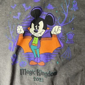 Disney World Mickey’s Not So Scary Halloween Party 2023 Gray Glow Adult 2XL - Picture 1 of 9