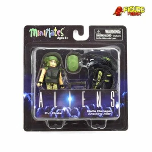 Aliens Minimates Series 1 Pvt. Drake & Battle Damaged Attacking Alien - Picture 1 of 3