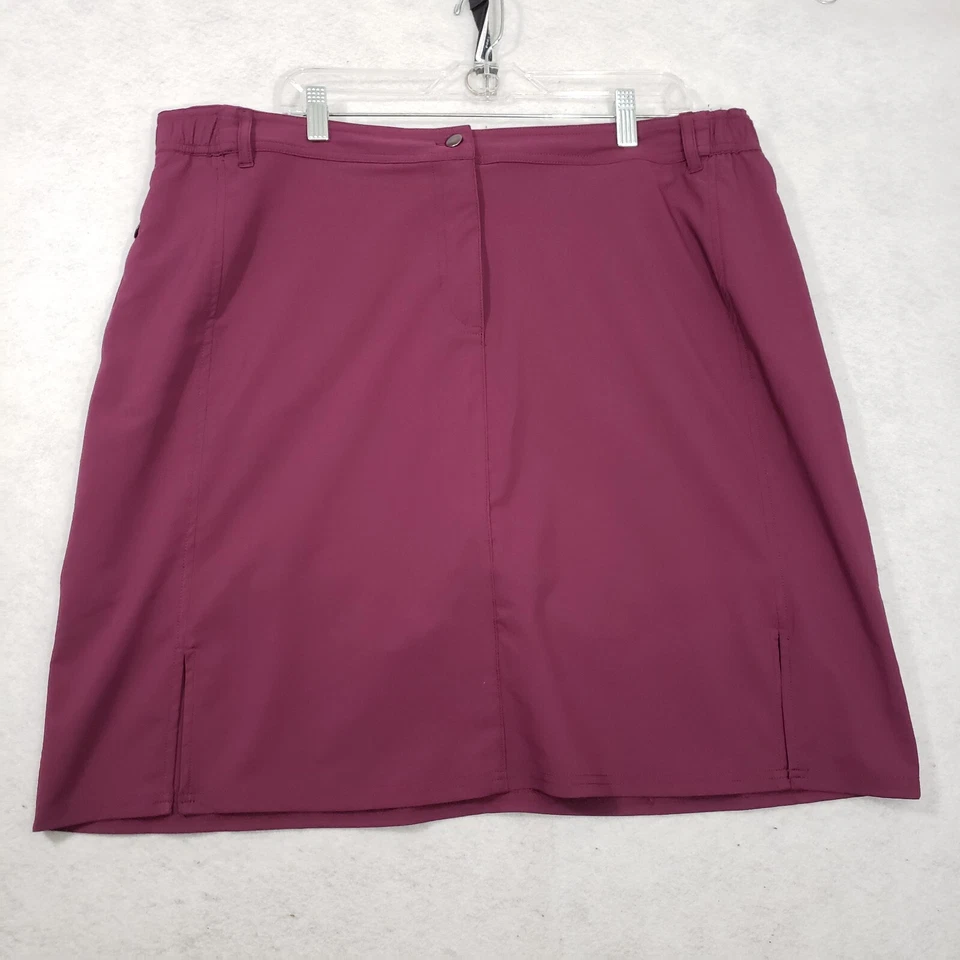 Falda corta TravelSmith Activewear elástica rendimiento para mujer XL forrada magenta Foto 1 de 4