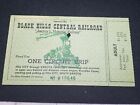 BLACK HILLS,SD. CENTRAL RAILROAD TICKET 1961, SEE PICTURES  SE101