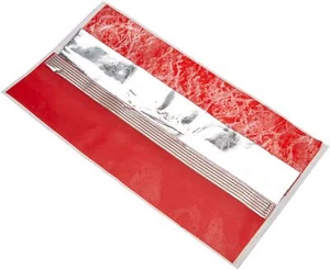 7074-20235 Verzierwachsplatten Mix rot / silber 3 halbe Wachsplatten ca. 200 ... - Bild 1 von 3