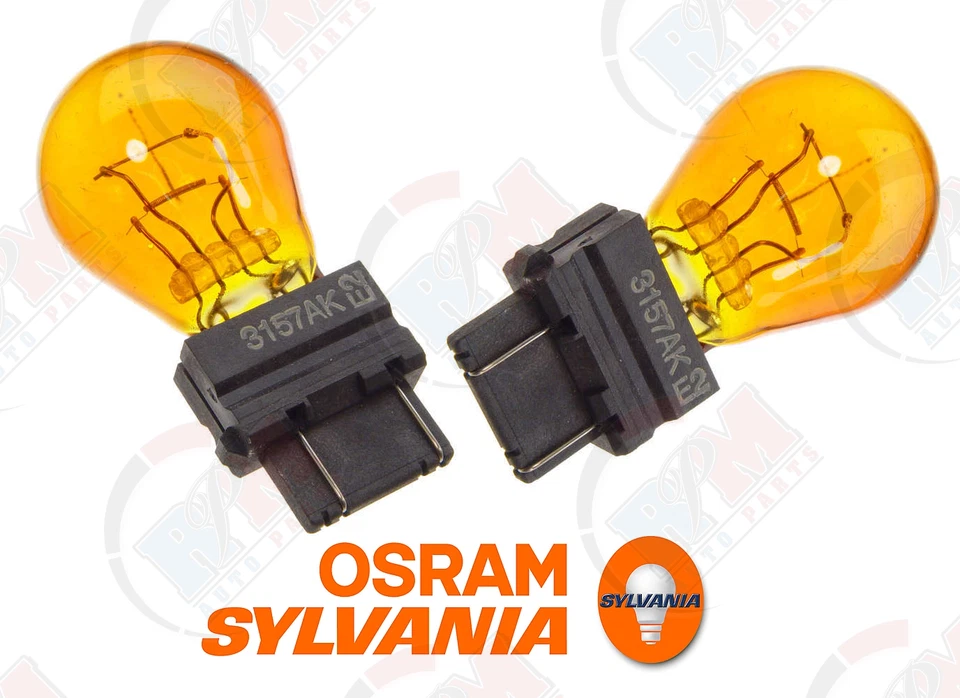 Juego de 2 bombillas de señal de giro ámbar OSRAM Sylvania 3157NA para Honda Nissan Toyota Foto 1 de 1