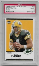 1999 Brett Favre Upper Deck RETRO GOLD PSA 9 Packers SN #173/175 LOW POP