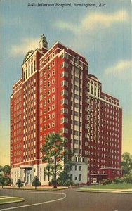 JEFFERSON HOSPITAL, BIRMINGHAM, ALABAMA, VINTAGE POSTCARD - Picture 1 of 2