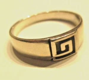 ANILLO PLATA ESTERLINA DISEÑO LLAVE GRIEGA TALLA N - Imagen 1 de 2