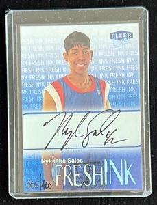 Nykesha Sales WNBA Fleer Ultra 1999 fresh ink card, autographed, #305/400 - Picture 1 of 2