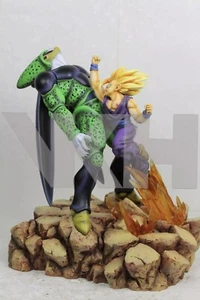 Dragonball Z RESIN Statue Teen Gohan Super Saiyan 2 vs Perfect Cell VKH Official - Picture 1 of 12
