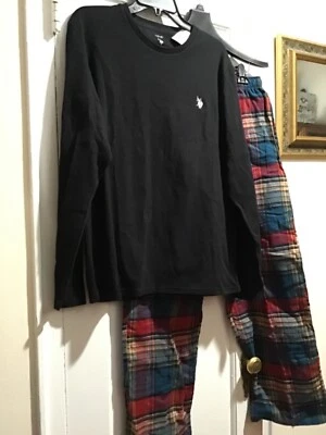 New U.S. Polo Assn. Sleepwear 2 Piece Set Size Large Thermal Shirt, Flannel  - Image 1 of 4