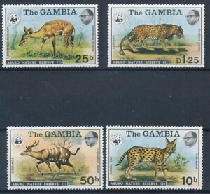 [BIN20722] Gambie 1976 Faune - WWF bon ensemble très fins timbres MNH Val 85 $