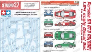 Set decalcomanie 1:24 Porsche 911 GT3 RS (992) di Studio 27 per Tamiya (non inc) - Foto 1 di 6