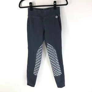 Horze Girls Riding Leggings Pull On Stretch Navy Blue Size XL - Picture 1 of 3