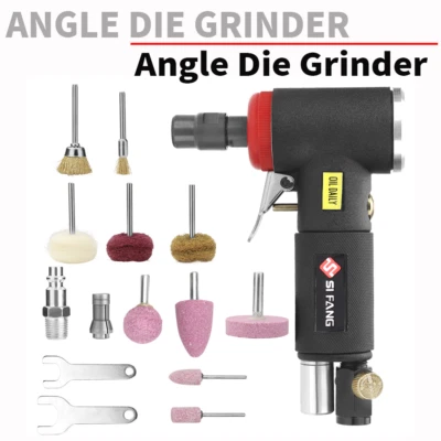 90° 1/4'' Air Angle Die Grinder Pneumatic Grinding Machine Cut Off Polisher Tool - Image 1 of 4