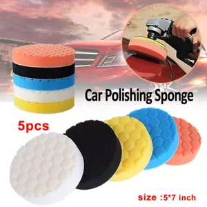 5x Car Compound Polisher Buffing Sponge Waxing Polishing Pad For Car Repair Tool - Picture 1 of 7