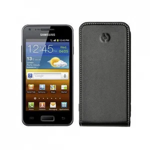 Custodia con FLAP in eco pelle nera per SAMSUNG S7500 Galaxy Ace Plus Celly New - Foto 1 di 1