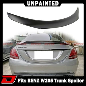 15-21 Fits Mercedes Benz C-Class W205 4D P High Kick Trunk Spoiler Unpaint ABS - Picture 1 of 9