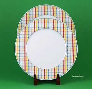 Villeroy & Boch CARU - SWITCH 1: Set of 2 Dinner Plates, Multicolor Plaid - Picture 1 of 3