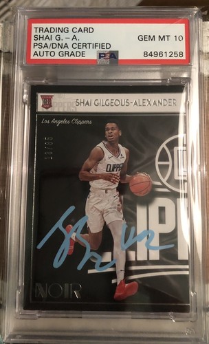 2018 Noir /85 Rookie Shai Gilgeous Alexander In Person Auto PSA 10 