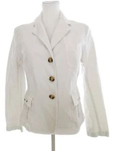 Weekend maxmara T. 40 Bianco Blazer con bottoni Cotone Manica lunga Tasche - Foto 1 di 5