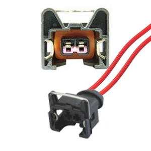 Fuel Injection Connectors - BOSCH EV1 SHORT with cable (FEMALE) Injector plug  - Picture 1 of 3