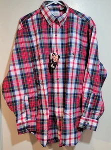 Vintage neu aus altem Lagerbestand Kenny Rogers kariertes Flanellhemd Herren Größe Large 16-16 1/2 - Bild 1 von 5