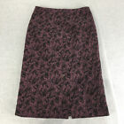 Hugo Boss Womens Vilori Skirt Size 8 Pink Black Straight Dot