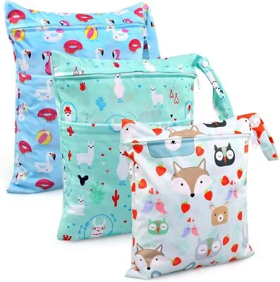 DISNEY Windeltasche, BelleStyle Wickeltasche, 3x Wetbag Organiser Beutel Naßtasche