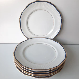 Mikasa Fine China REMEMBRANCE 8329 Gold Trim 7.5" Dessert Plate 6 Piece Japan V1 - Picture 1 of 3