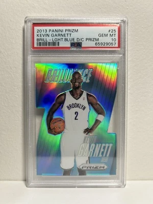 2013-14 Panini Prizm Light Blue Die-Cut #’d /199 Kevin Garnett PSA 10 Brilliance - Image 1 of 2